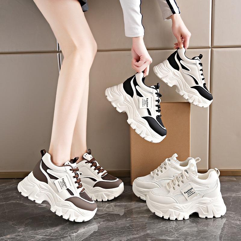Women's Shoes New Spring Thick Sole Inner Height Increase Women's Small Height Sports Shoes Versatile