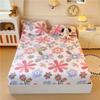 1pc Flannel Fleece Bed Sheet Flower Printed Thick Warm Bed Sheets for Winter Single/Queen/King Soft Plush Bed Sheet drap de lit