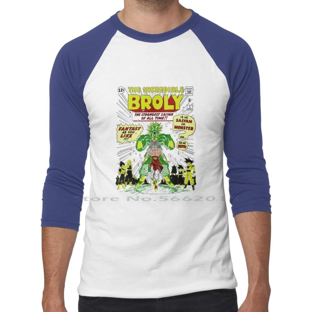 The Incredible Broly T Shirt 100 Cotton Rbrow Super Cartoons Animation Anime Manga Tv Z Broly Idea Quote Sayings Funny Humor