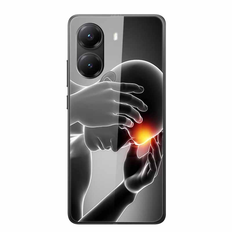 Tempered Glass Case For Xiaomi Poco X7 Pro Case Hard Glass Back Cover Soft TPU Bumper For Redmi Turbo 4 Phone Case X7Pro Turbo4