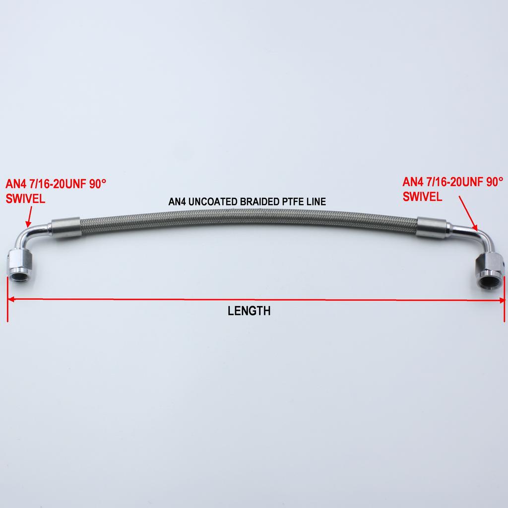 AN4 Stainless Braided Brake Line Clutch Flexible Tube Fuel Turbo Hose Freno Tubi Universal Hydraulic -04 Hosee