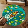 1pc Boat Lake Round Chair Mat Office Area Rug - Non-Slip, Floor Mat for Office, Bedroom, and Indoor Decor P127107