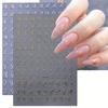 New Love Nail Art Stickers Metal Love Bronzing Rose Gold Faux Mirror Powder Love Nail Stickers