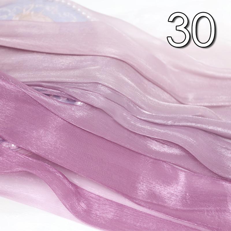 1/2/5 Meter 30D Rainbow Gradient Color Chiffon Fabric Organza Tulle Fabric For Diy Ancient Style Hanfu Silky Dress Stage Garment