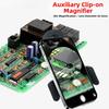 Macro Lens Adapter Clip-on Magnifier Non-slip Rubber Pad Curved Groove Clamp 1 4-inch Brass Nut Tripod Mountable