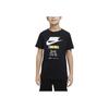 Nike Sportswear Letter Logo Print Round Neck Short Sleeve T-Shirt Kids Tops Black FD0829-010