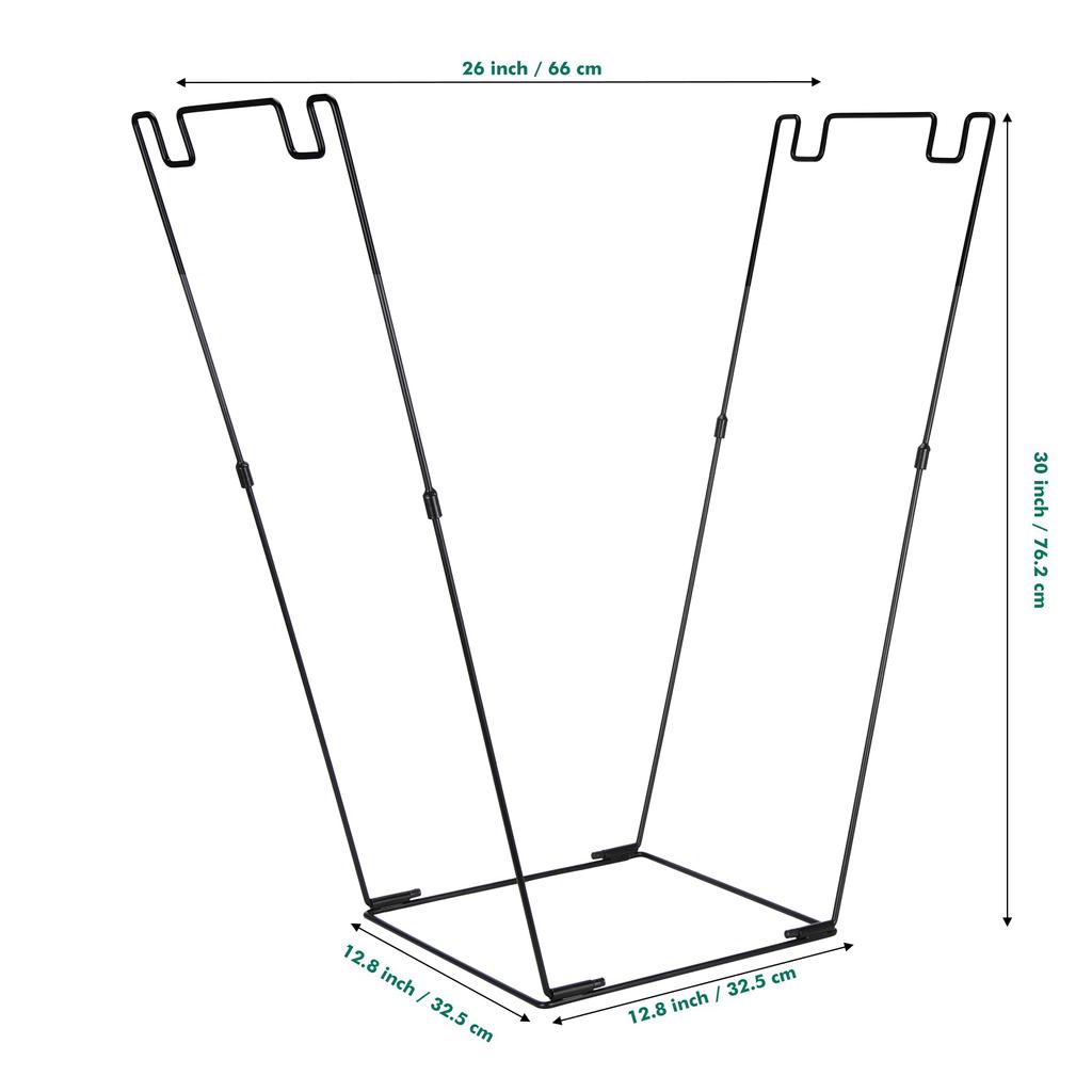 Robust Metal Leaf Bag Holder For 30-45 Gallon Garden Waste Flexible Frame Outdoor Trash Storage