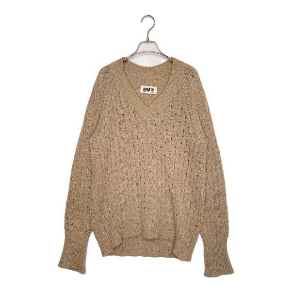 Used MM6 Maison Margiela Mohair Angora Blend V-Neck Cable Knit