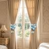 Adjustable Pearl Curtain Holdbacks Fabric Flowers Curtain Buckle Curtains Tie Rope  Living Room