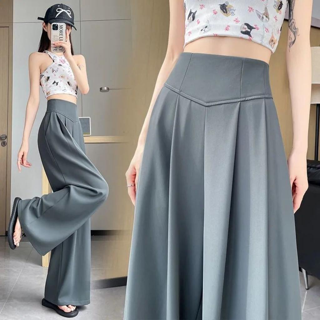 Women's High Waist Wide Leg Pants Straight Trousers Casual Loose Fit Summer Palazzo Pants