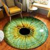 Human Eye Iris Pattern Round Carpet Rug Mat Home Decoration Creative Pupil Design Brown Blue Color Unique Floor Mat Art Style