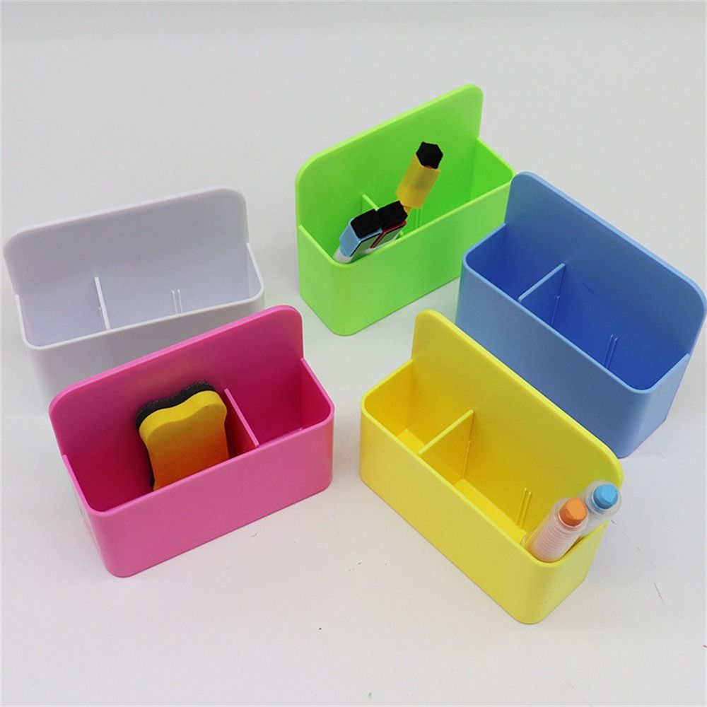 Plastic Desktop Pen Holder Desk Pen Organizer Whiteboard Pen Organizer Magnetic Pen Holder