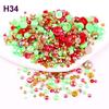 2mm-10mm Mixed Pearl & Resin AB Plated Half-Round ABS Imitation Pearl DIY Accessories