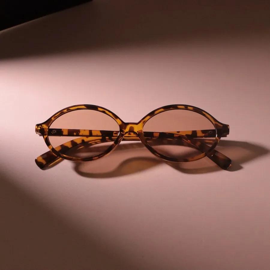 Óculos de Sol Oval Pequeno Armação Casual Mulheres Homens Óculos de Sol Feminino Cores Espelhadas Marca de Designer Moda Óculos de Luxo