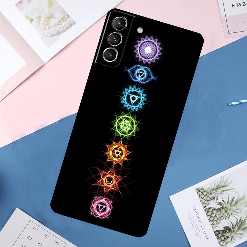 Mandala Chakra Yoga Hülle Für Samsung Galaxy S24 S22 S23 Ultra Note 20 S9 S10 Note 10 Plus S20 FE S21 FE Abdeckung