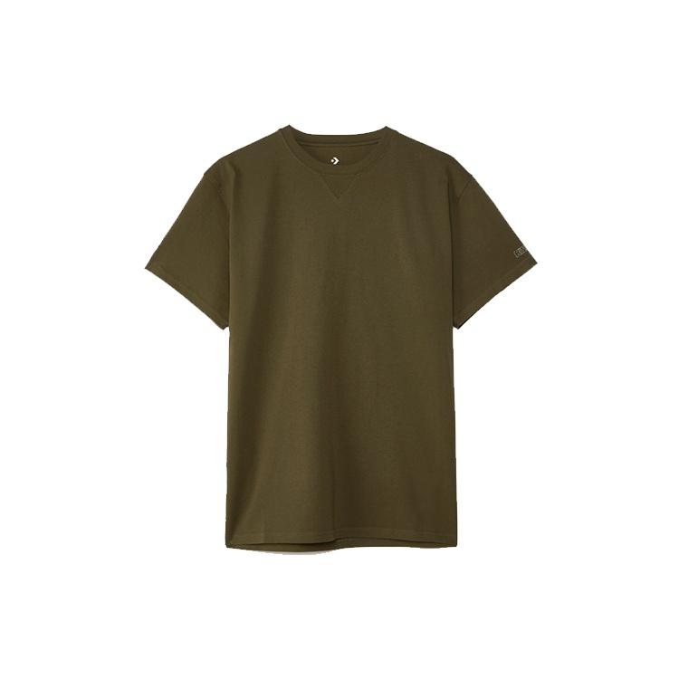 Men s Converse x Kim Jones Crossover Small Label Solid Color Sports Round Neck Short Sleeve Olive Green 10021732-A02 M
