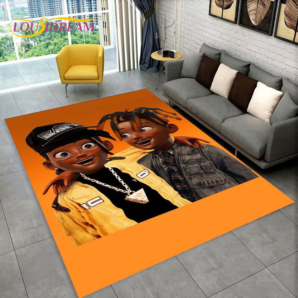 Tappeto Area Hip Hop Art Rapper Leggenda Star, Tappeto per Casa Soggiorno Camera da Letto Bambini Divano Zerbino Decorazione, Tappetino Antiscivolo