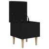 Storage Bench in Black 42 x 42 x 46 cm Engineered Wood