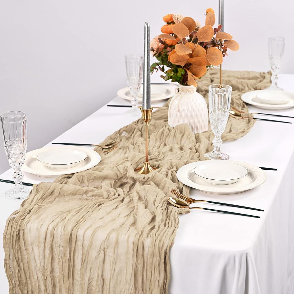 6 Pack Green Table Runner Wedding Banquet Boho Wedding Baby Bridal Shower Decor Table Runner Holiday Banquet Luxury Tablecloth