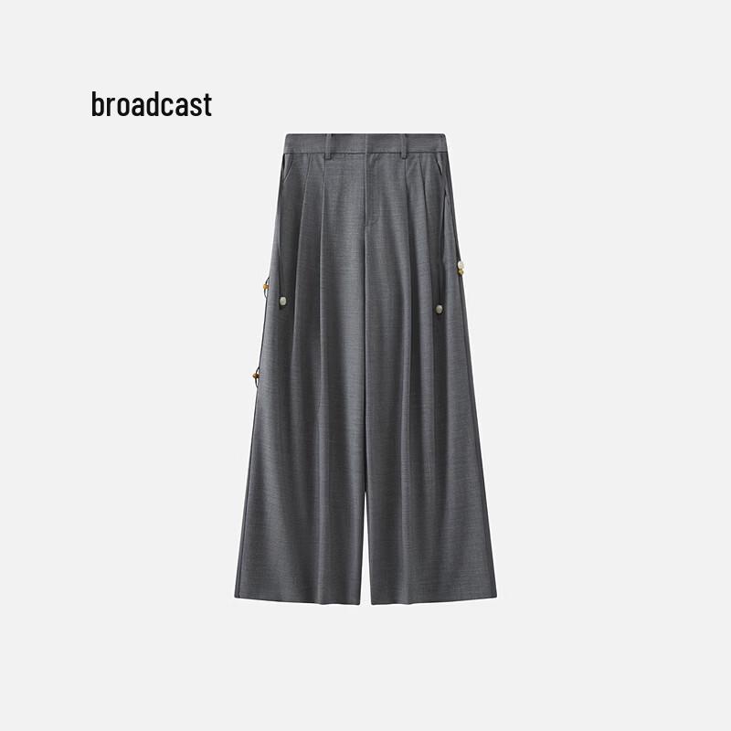 

Broadcast Women s Loose Wide-Leg Casual Suit Pants L