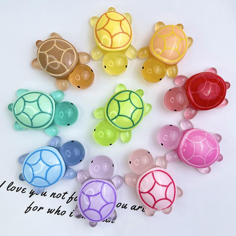 4 Sizes Mini Luminous Turtle Home Decor Landscaping Resin Crafts Glowing Turtle Garden Fish Tank Miniatures Ornaments Decoration