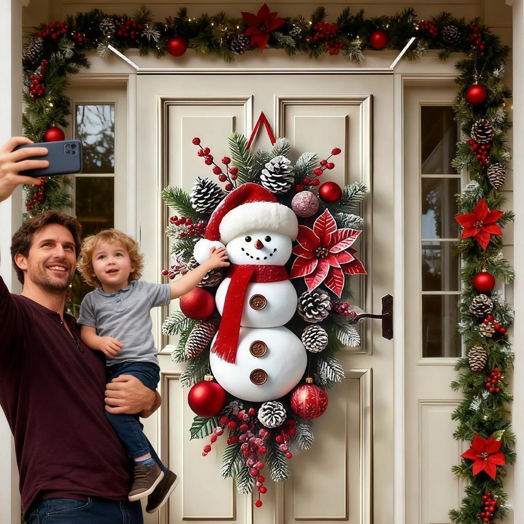 Christmas Door Decor Snowman Cute Home Decor Christmas Door Banner Large Ornaments For Outdoor Wall Bedroom Living Room Patio