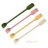 4Pcs Silicone Spatula Heat Resistant Long Handle Dual-Ended Scraper with Spoon Jam Spatulas Kitchen Gadget Kitchen Accessories