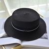 Caps Big Brim Panama Hats Summer Sunscreen Hats Letter M British Beach Caps Women Straw Hats