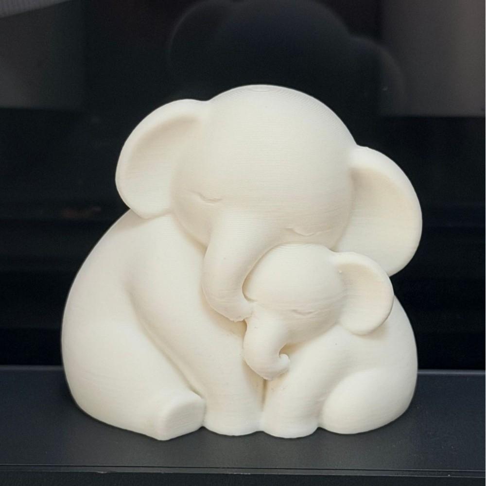 Minimalist Sitting Elephant Figurine Parent Child Elephant Sculpture  Mother's Day Gifts