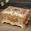 Elegant Zinc Alloy Jewelry Box With Rhinestone Decor Multi-Layer Compartment Storage Women Gold/ Finish