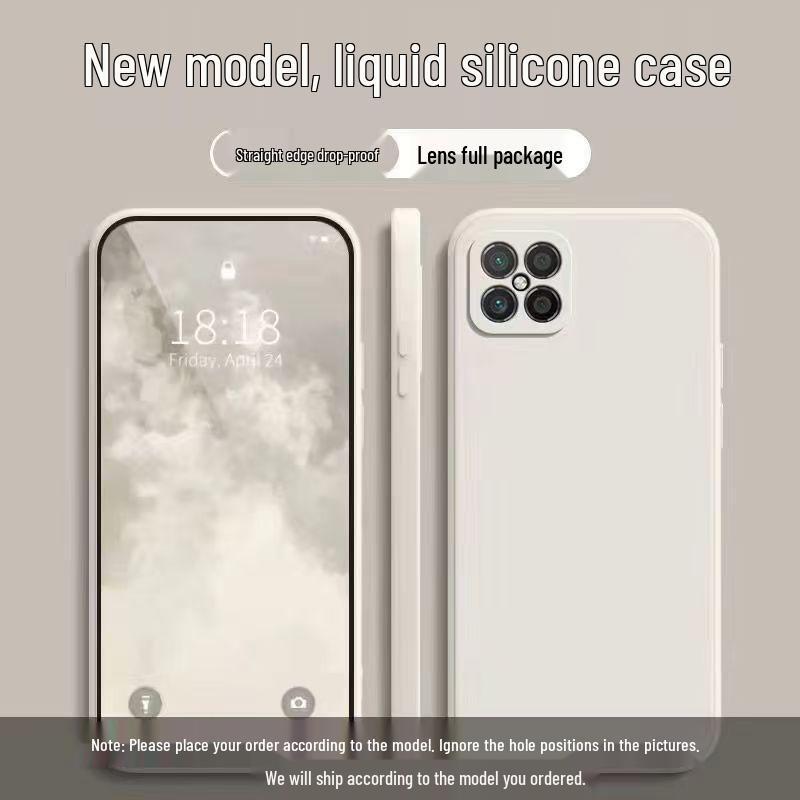 

Honor Play5 Liquid Silicone Anti-drop Full Coverage Case - Solid Color, Skin-friendly, Simple Style. Honor Play5 грязно-белый