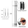 2 Pcs Braided Leather Badge Lanyards for ID Badges Holders Keys Long Strap Neck Lanyard Keychain for Men,Women B