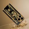 Art Design for a Golden Banknote Tempered Glass Phone Case For Samsung Galaxy S25 S24 S23 Ultra Plus FE Lens Shockproof Cover