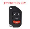 For Jeep Gladiator Jt Wrangler Jl     Grand Cherokee Compass Silicone Car Key Case Holder