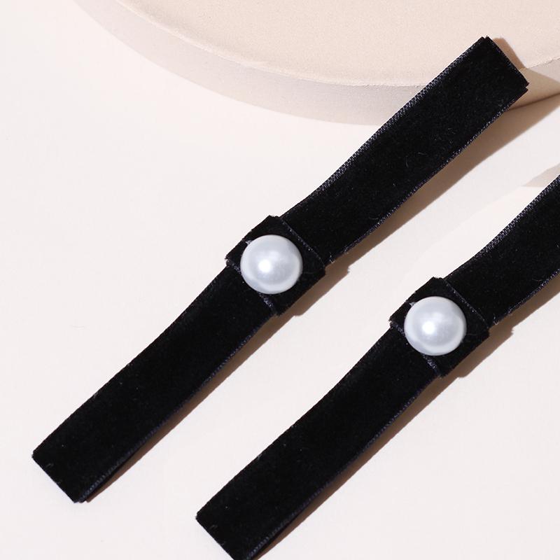 

Lystrfac 1/2Pcs Velvet Pearl Black Hairpin for Women Girls Vintage Head Bow Hair Clips Headdress Female Hair Accessories
