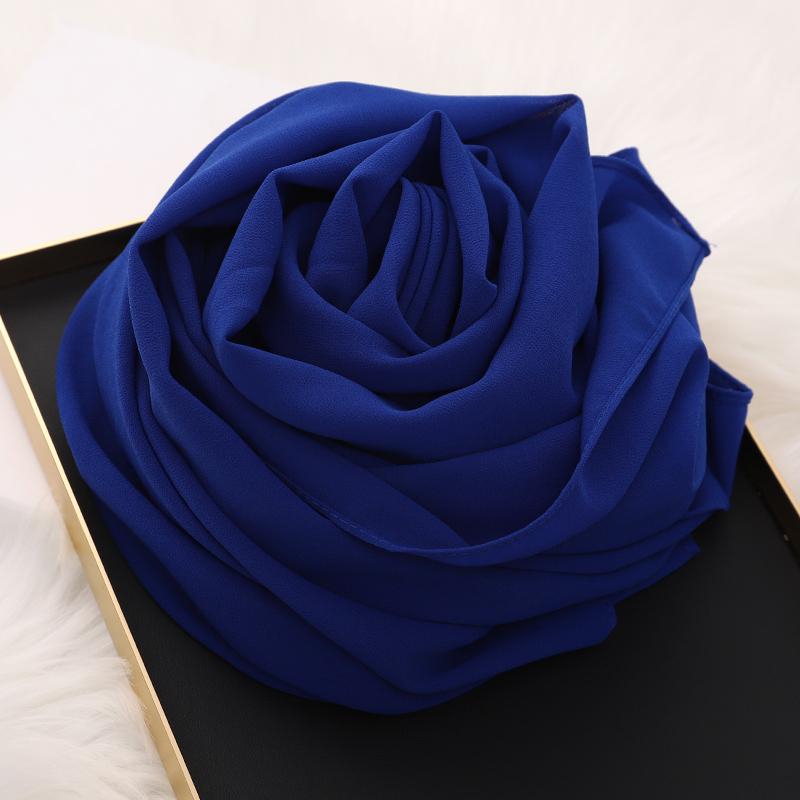 Muslim Hijab Scarf With Zipper Plain Bubble Chiffon Ready To Wear Veiled Hijab Wrap Solid Shawls Headscarf Turban Ramadan