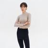 Huit Fleece Mock Neck Crop Long Sleeve Tee Htwtl3l23t