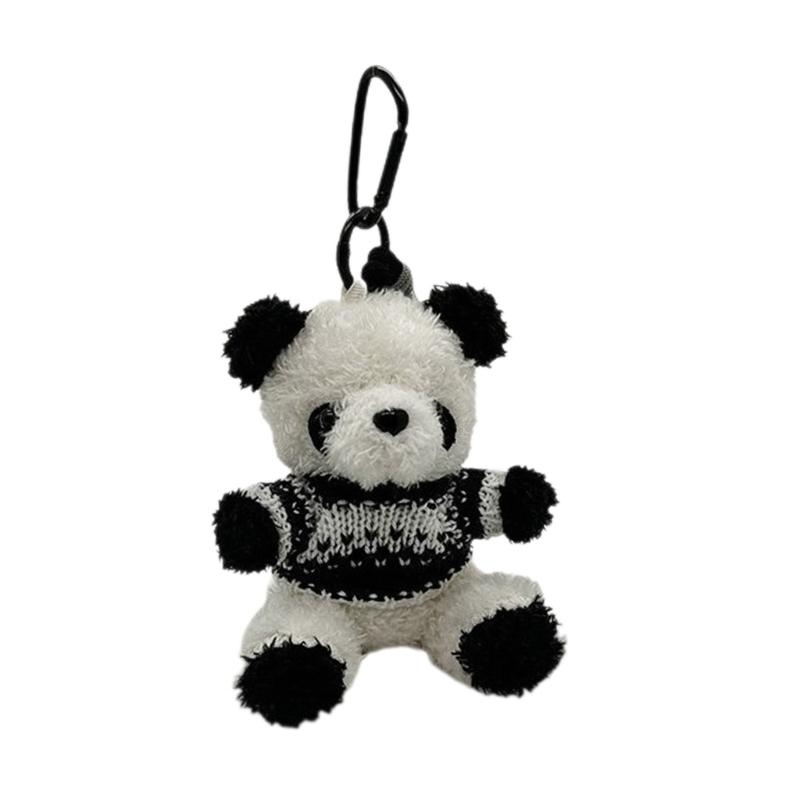 Pilot Panda Keyring Durable Bear Keychain for Bags and Keys Animal Pendant Decor