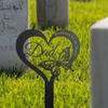 Metal Memorial Stake with Butterfly, Outdoor Cemetery Grave Decor, Sympathy Gift for Dad, Garden Art