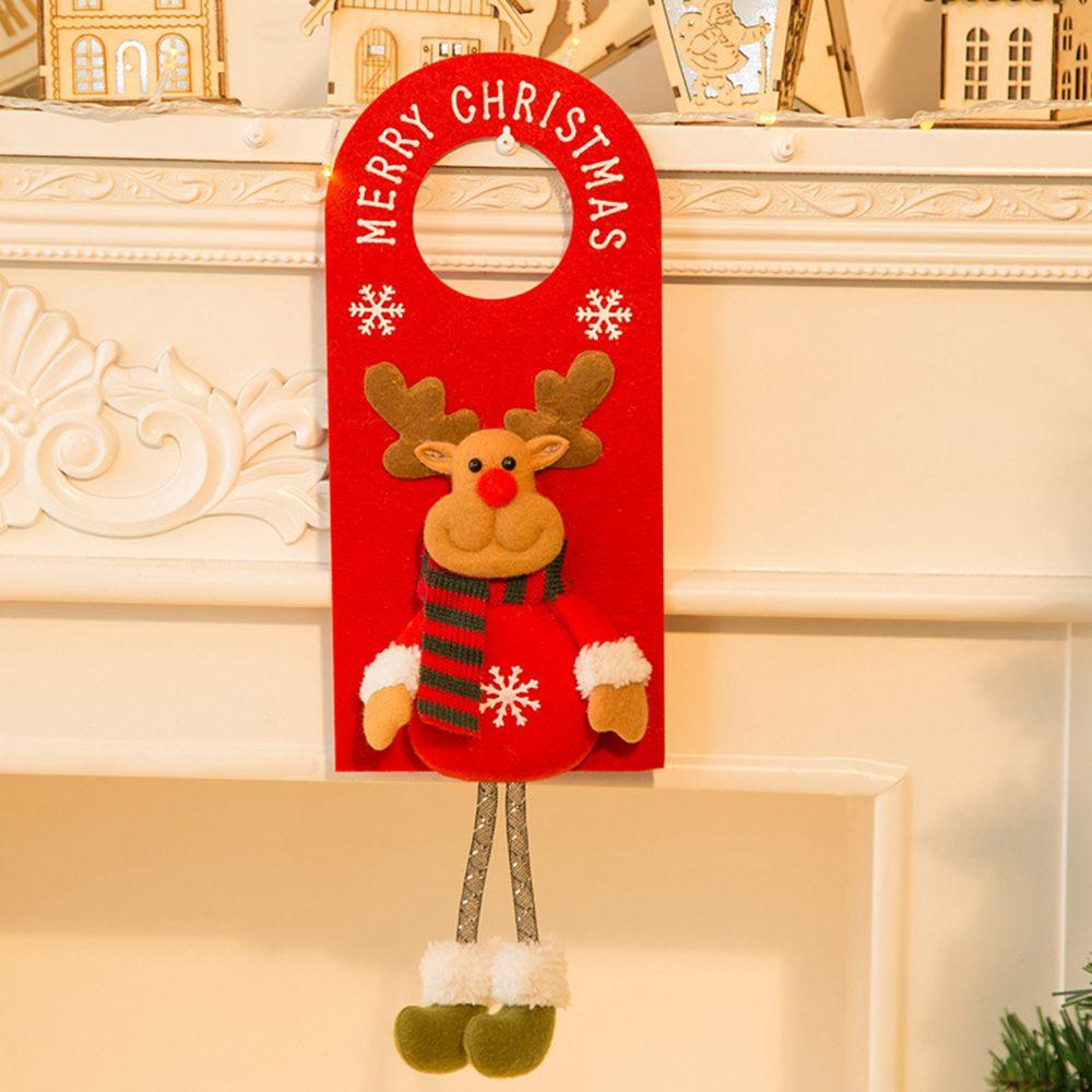 Xmas Cute Snowman Doorknob Hanger Hanging Pendant Christmas Ornament Door Decor