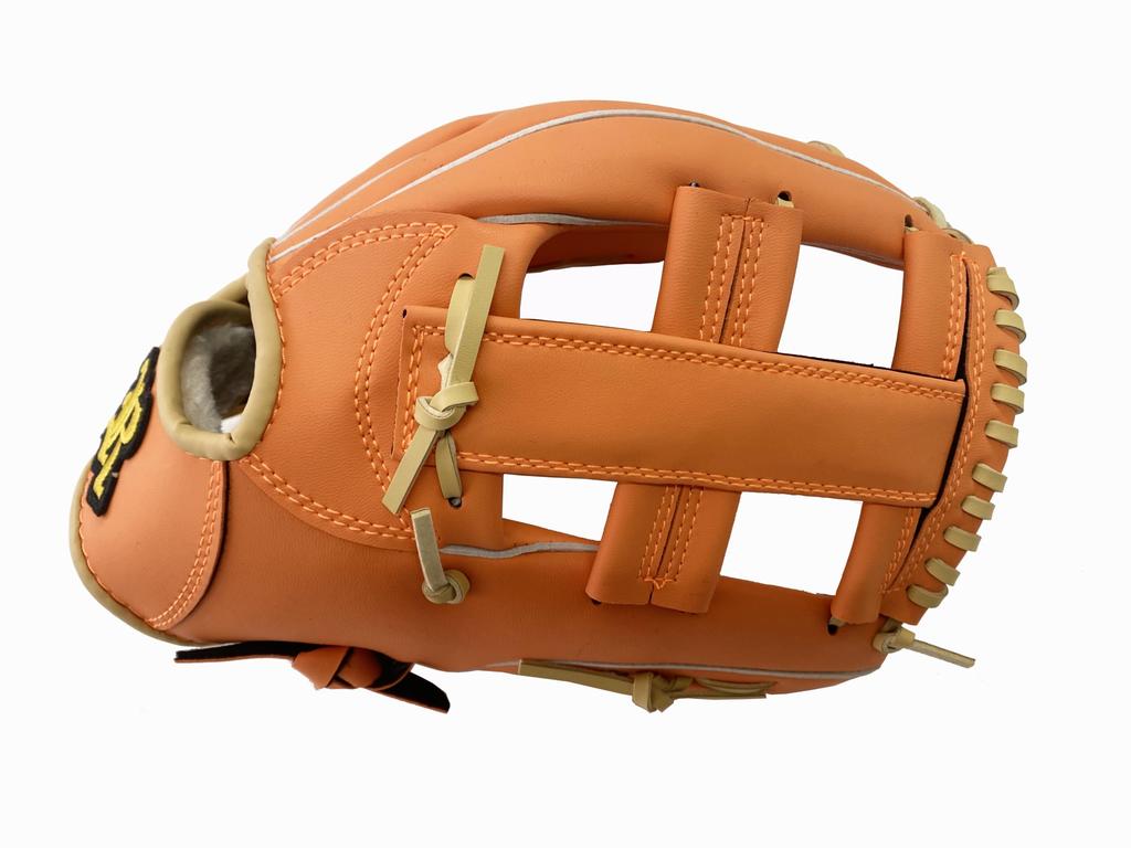 LLB SPORTS Soft Baseball Glove 12 Inches Right-Hand Throw All-Round Adult Orange 417