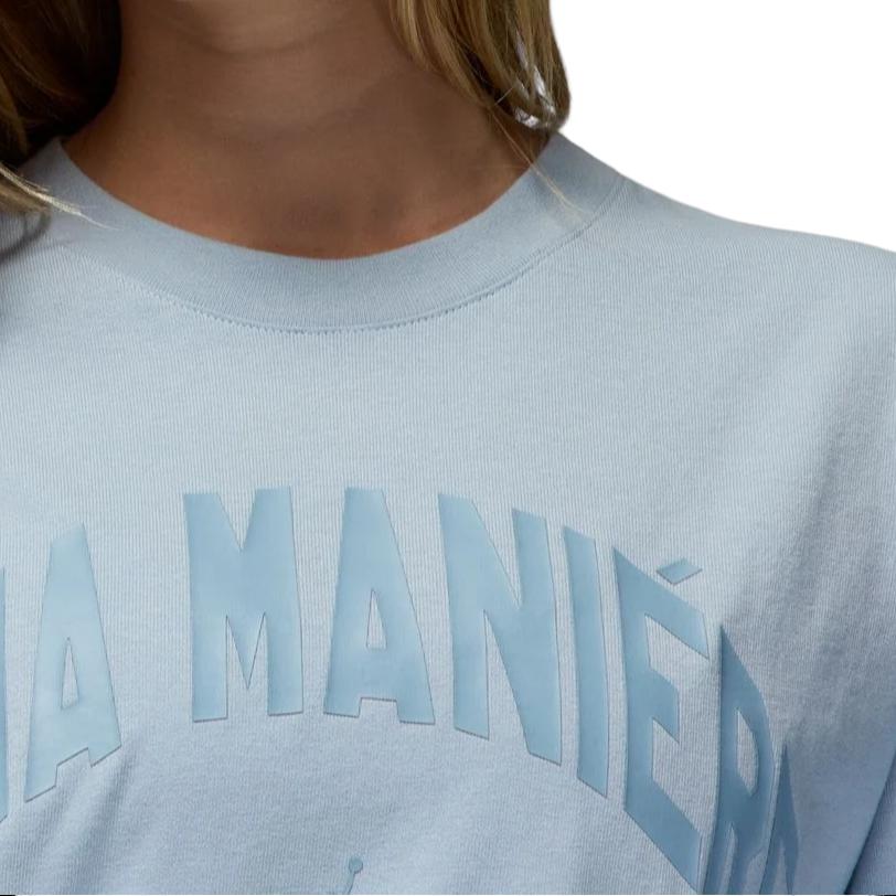 Air Jordan X A Ma Maniére Tee Light Armory Blue Unisex Tops HF0538-440