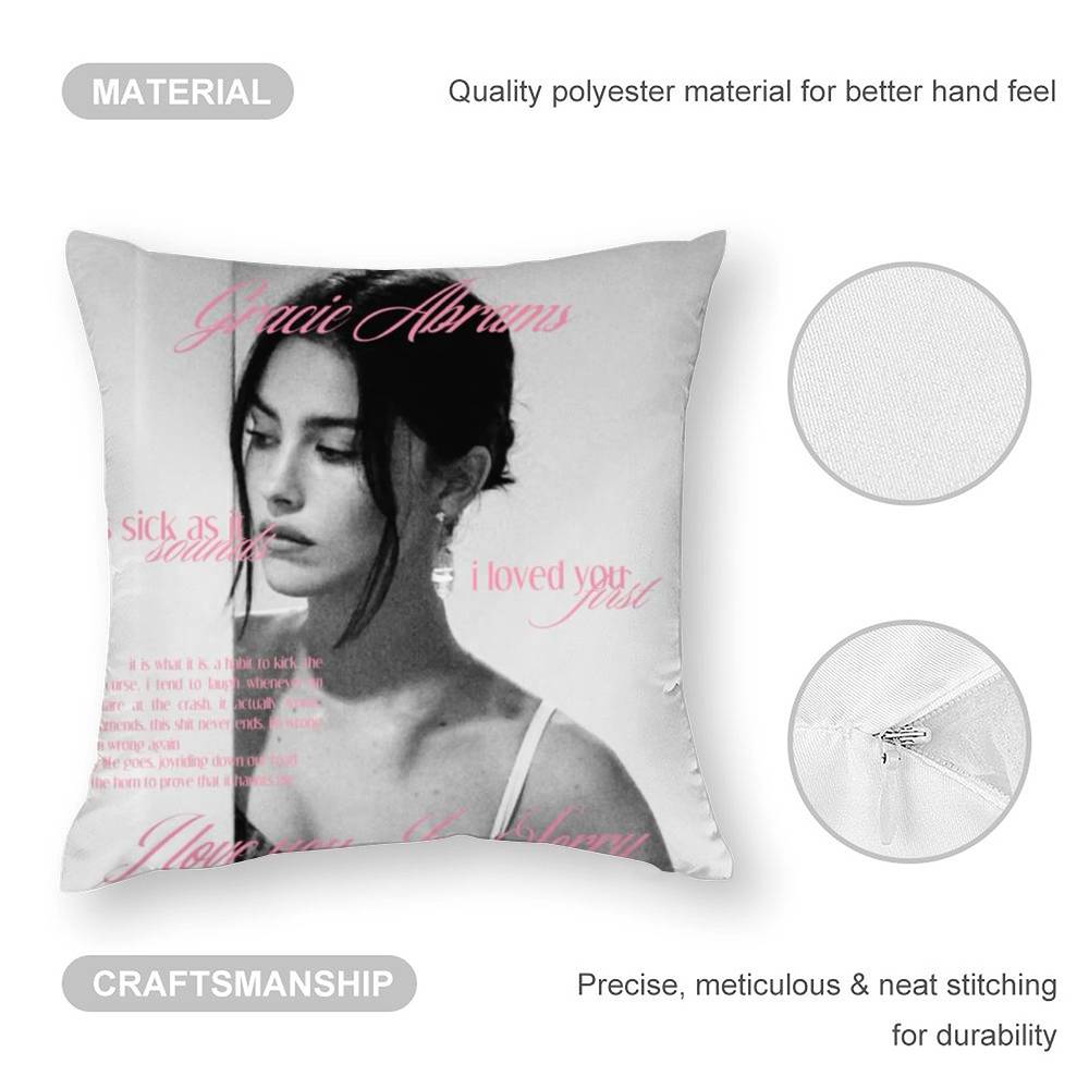Singer G-Gracie Abrams Pillow Case Sofa Living Room Bedroom Double-Sided Printing Square Cushion Nap Time Pillow Case
