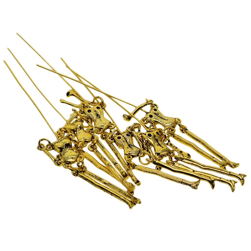 6 Sets Human Skeleton Body DIY Dolls Pendants Jewelry Making Charms Crafts