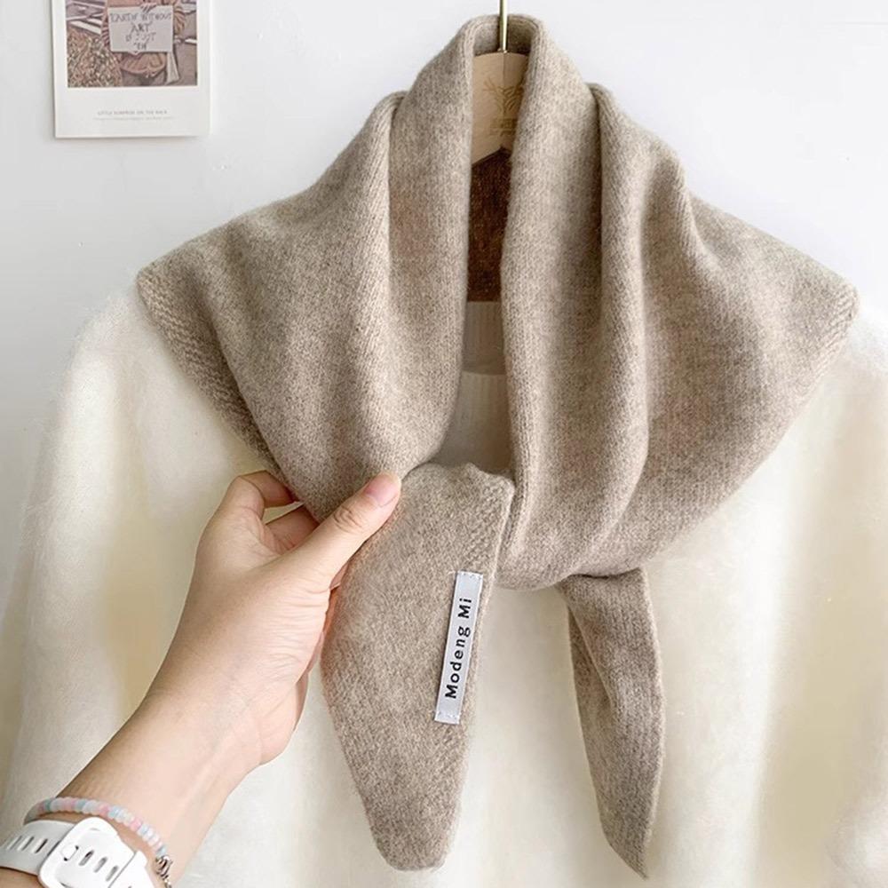 New Wool Knitted Knitted Scarf Multi-functional Warm Triangular Scarf Women Headscarf Winter