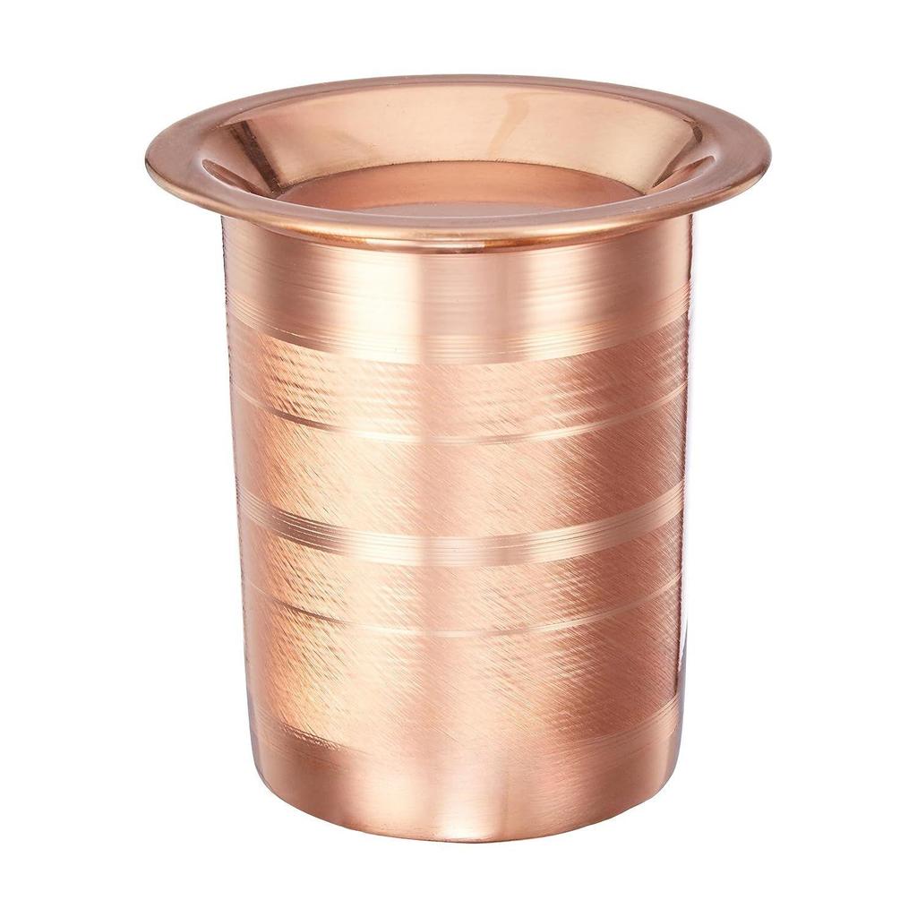Copper Tumbler Cup with Lid, Set of 2, 300 ml