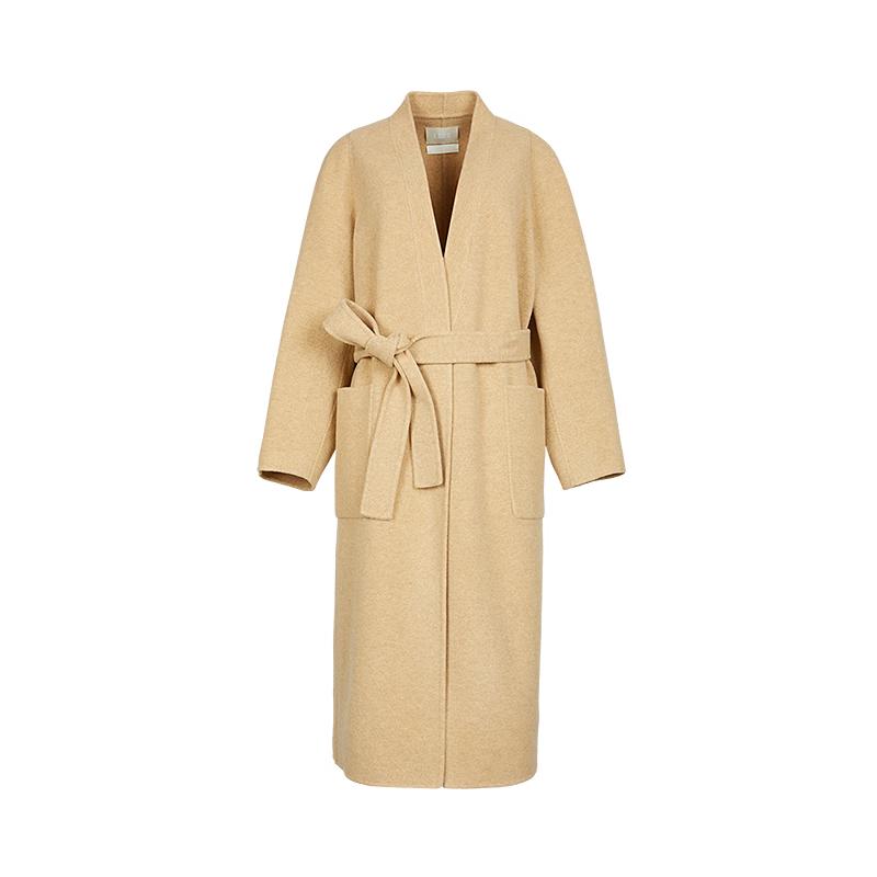 LESS 2025 Winter Long Wool Blend Coat