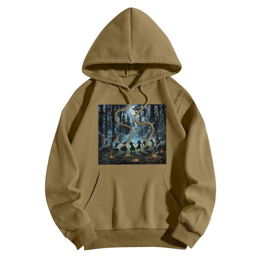 Sweatshirts For Teen Girls Long Sleeve Print Casual Graphic Hoodies Drawstring Pullover Cute Oversized Hoodie