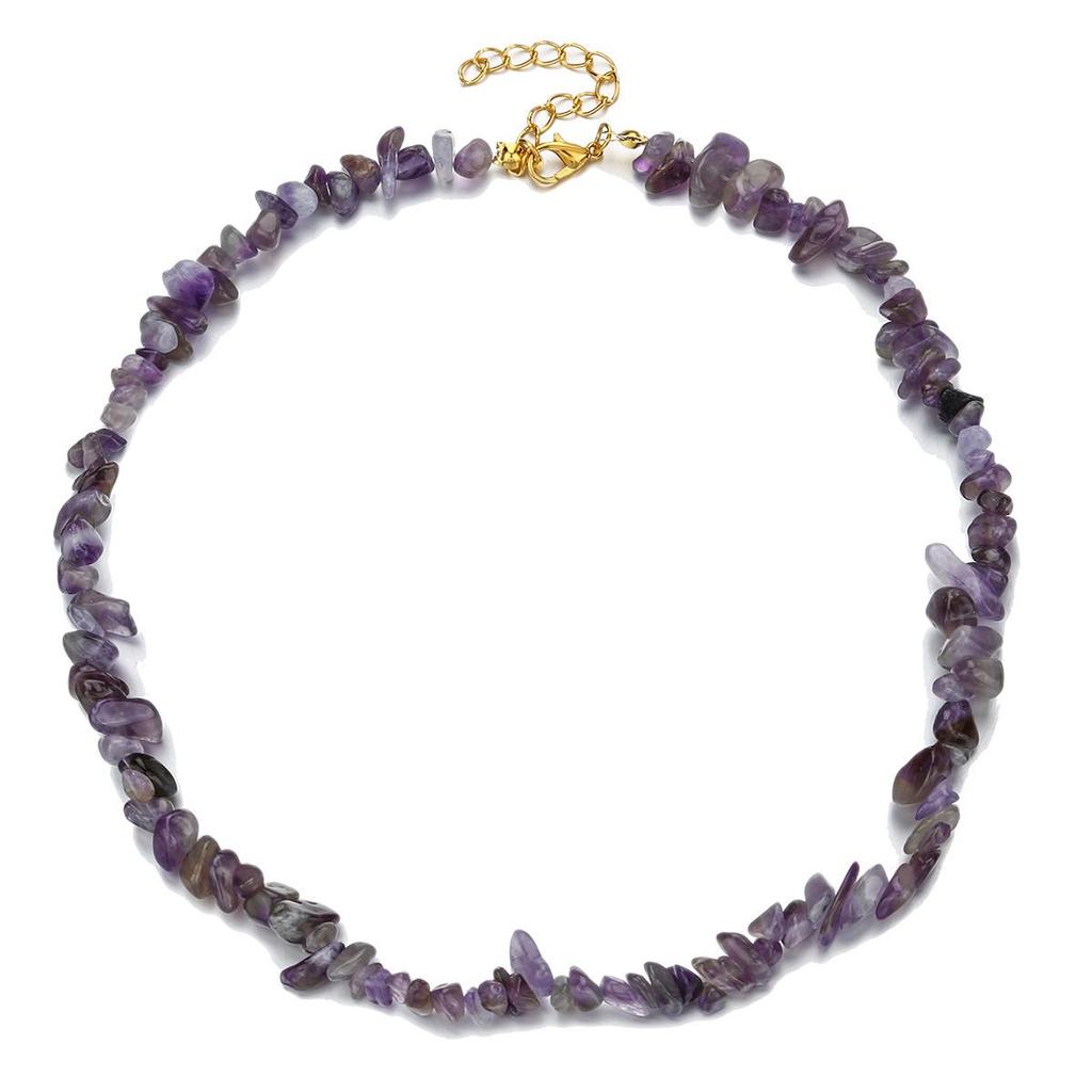 Cosmic Sailing Amethyst Crystal Chip Necklace