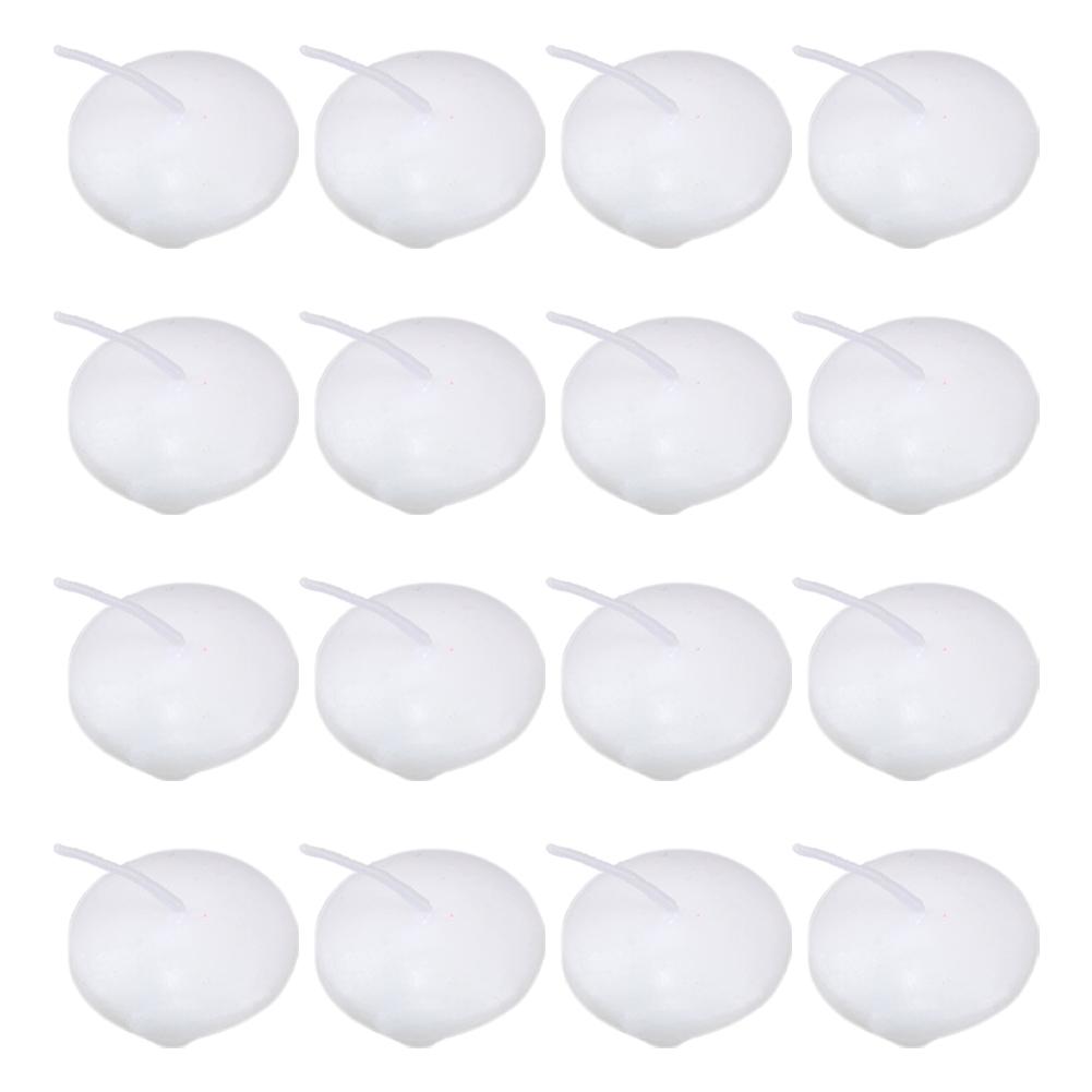 

16Pcs Floating Discs Candles DIY Floating Candles Ornament Paraffin Water Floating Candles for Pool Party Wedding Decor білий